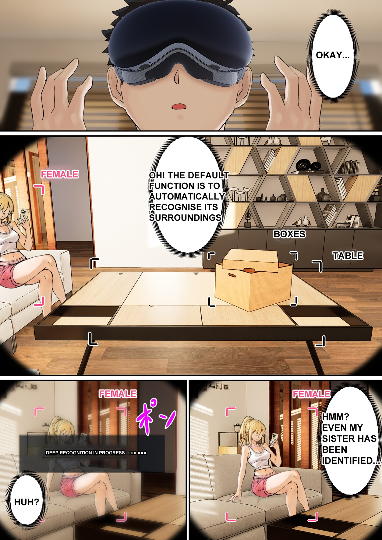 Hentai Manga Comic-My AR glasses can see various stats about my foster sister!?-Read-7